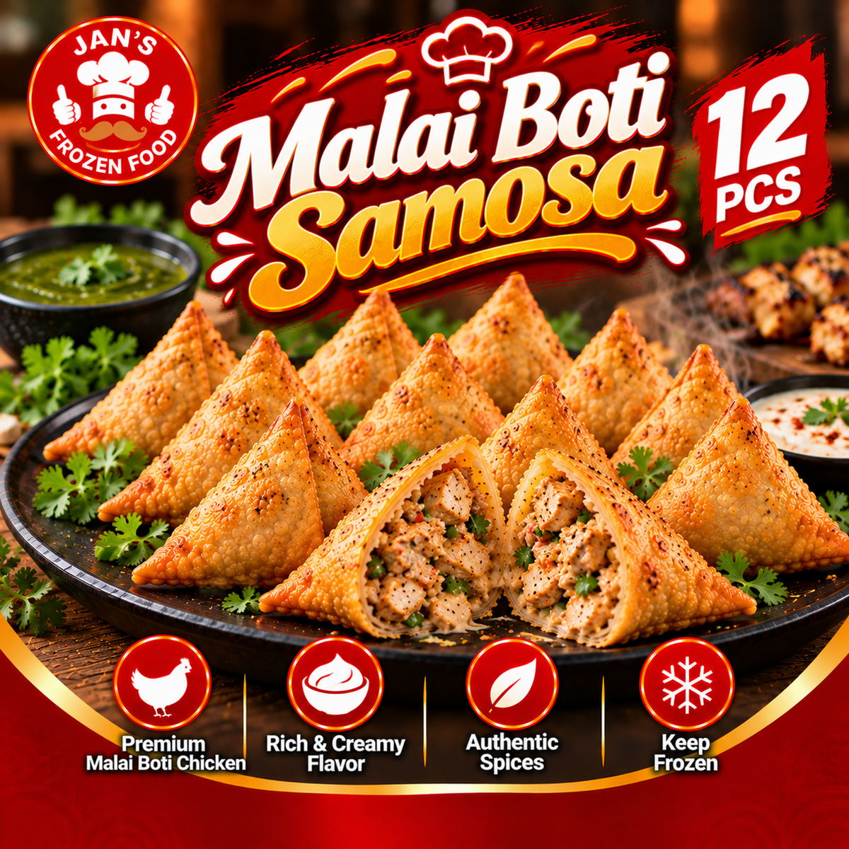 Malai Boti Samosa